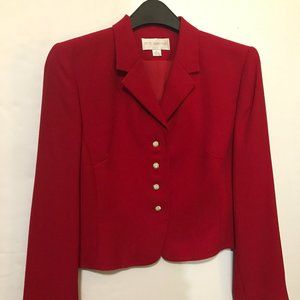Women's Vintage Red Petite Sophisticate Jacket, Size 14